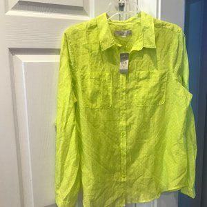New Ann Taylor Loft Shirt, Size LP
